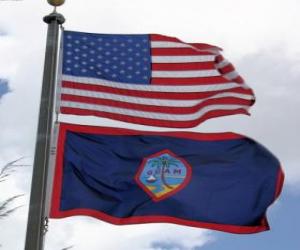 yapboz Guam bayrağı